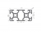 Preview: Aluminium profile 30x60 groove 8 B-type